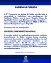 AUDIÊNCIA PÚBLICA AUDIÊNCIA PÚBLICA