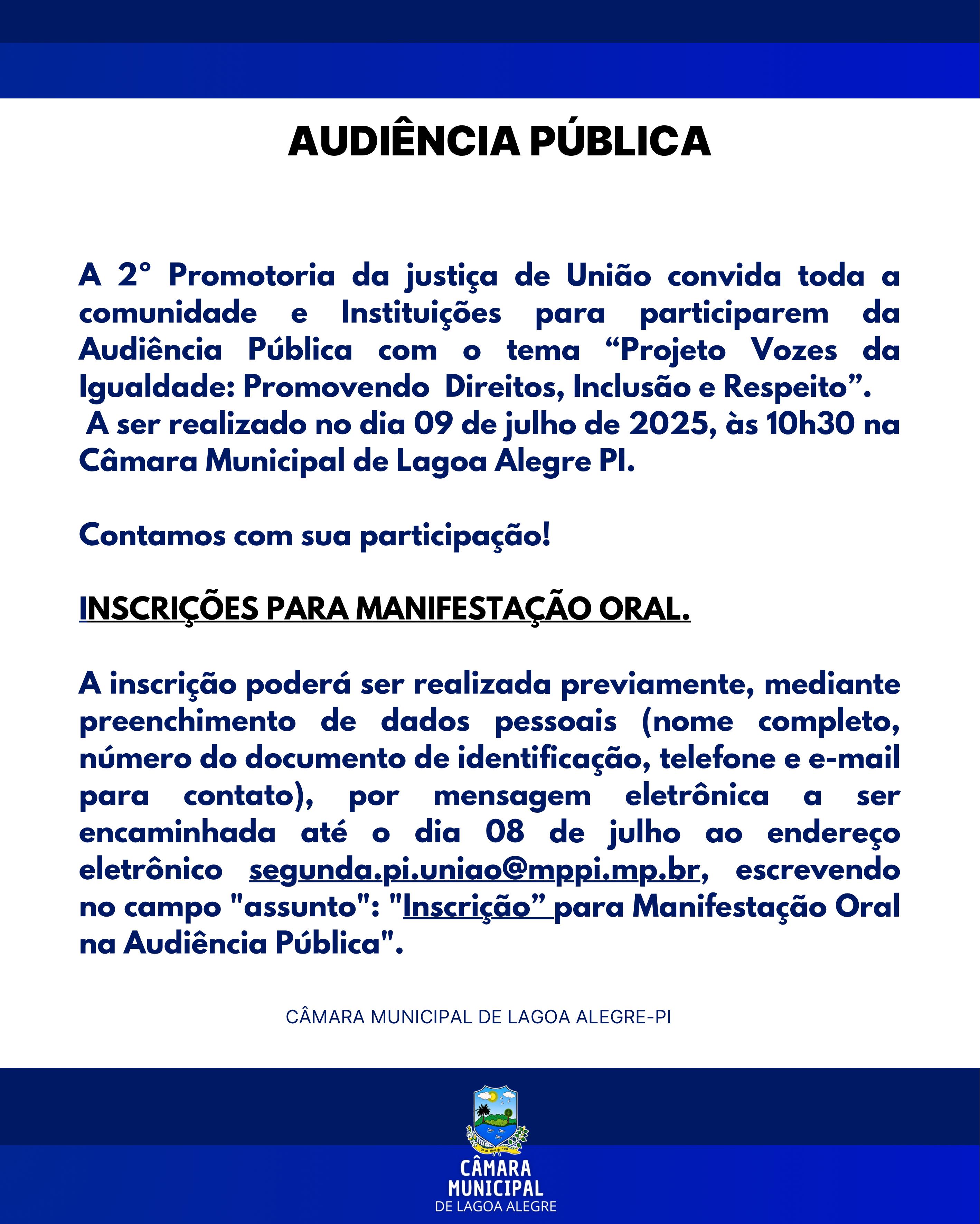 AUDIÊNCIA PÚBLICA